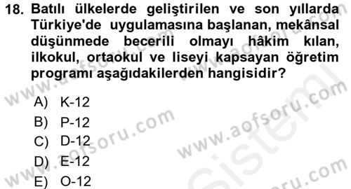 Coğrafi Bilgi Sistemleri Dersi 2015 - 2016 Yılı (Vize) Ara Sınav Soruları 18. Soru