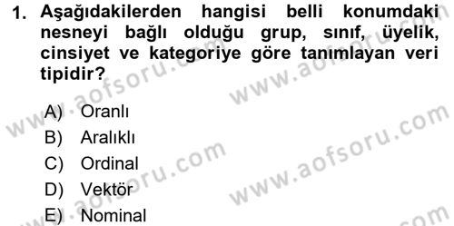 Coğrafi Bilgi Sistemleri Dersi 2015 - 2016 Yılı (Final) Dönem Sonu Sınav Soruları 1. Soru