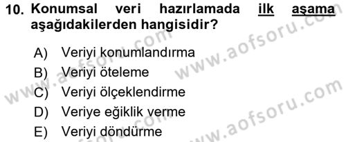 Coğrafi Bilgi Sistemleri Dersi 2017 - 2018 Yılı (Vize) Ara Sınav Soruları 10. Soru