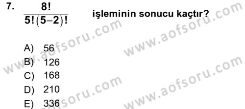 Coğrafi Bilgi Sistemleri İçin Temel İstatistik Dersi 2017 - 2018 Yılı 3 Ders Sınav Soruları 7. Soru