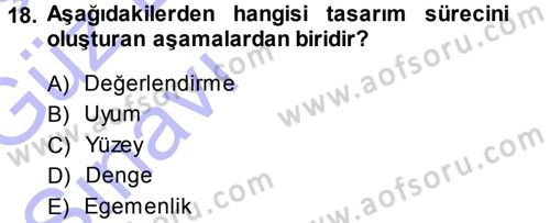 Bilgisayar Destekli Temel Tasarım Dersi 2013 - 2014 Yılı (Vize) Ara Sınav Soruları 18. Soru