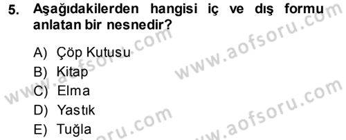 Bilgisayar Destekli Temel Tasarım Dersi 2013 - 2014 Yılı (Vize) Ara Sınav Soruları 5. Soru