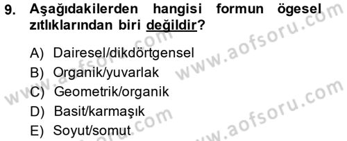 Bilgisayar Destekli Temel Tasarım Dersi 2013 - 2014 Yılı (Vize) Ara Sınav Soruları 9. Soru