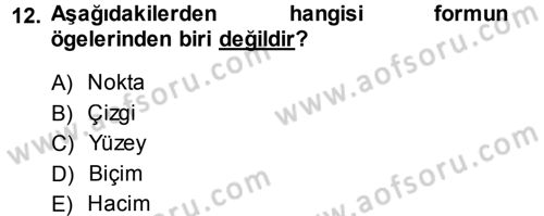 Bilgisayar Destekli Temel Tasarım Dersi 2013 - 2014 Yılı (Final) Dönem Sonu Sınav Soruları 12. Soru