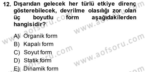 Bilgisayar Destekli Temel Tasarım Dersi 2014 - 2015 Yılı (Vize) Ara Sınav Soruları 12. Soru