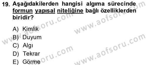 Bilgisayar Destekli Temel Tasarım Dersi 2014 - 2015 Yılı (Vize) Ara Sınav Soruları 19. Soru