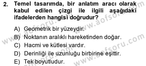 Bilgisayar Destekli Temel Tasarım Dersi 2014 - 2015 Yılı (Vize) Ara Sınav Soruları 2. Soru