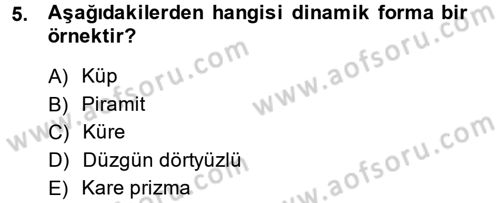 Bilgisayar Destekli Temel Tasarım Dersi 2014 - 2015 Yılı (Vize) Ara Sınav Soruları 5. Soru