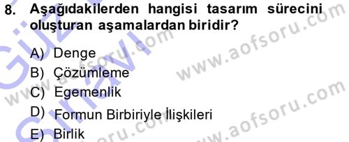 Bilgisayar Destekli Temel Tasarım Dersi 2014 - 2015 Yılı (Vize) Ara Sınav Soruları 8. Soru