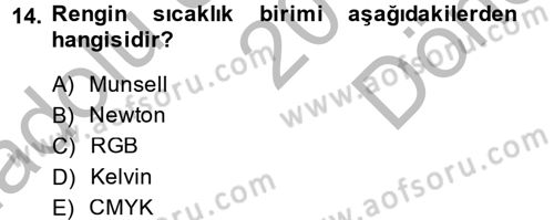 Bilgisayar Destekli Temel Tasarım Dersi 2014 - 2015 Yılı (Final) Dönem Sonu Sınav Soruları 14. Soru