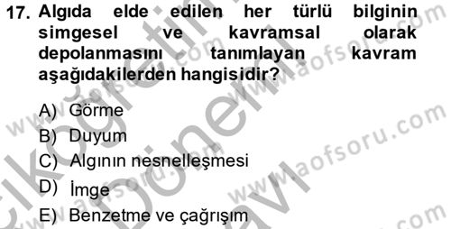 Bilgisayar Destekli Temel Tasarım Dersi 2014 - 2015 Yılı (Final) Dönem Sonu Sınav Soruları 17. Soru