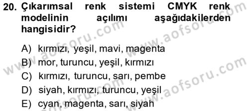 Bilgisayar Destekli Temel Tasarım Dersi 2014 - 2015 Yılı (Final) Dönem Sonu Sınav Soruları 20. Soru