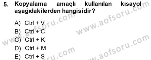 Bilgisayar Destekli Temel Tasarım Dersi 2014 - 2015 Yılı (Final) Dönem Sonu Sınav Soruları 5. Soru