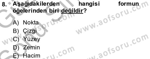 Bilgisayar Destekli Temel Tasarım Dersi 2014 - 2015 Yılı (Final) Dönem Sonu Sınav Soruları 8. Soru