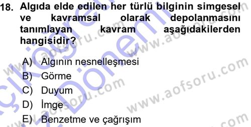 Bilgisayar Destekli Temel Tasarım Dersi Ara Sınavı Deneme Sınav Soruları 18. Soru