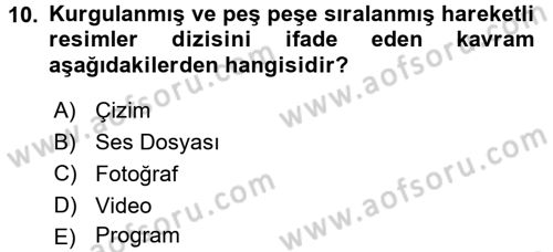 Bilgisayar Destekli Temel Tasarım Dersi 2015 - 2016 Yılı (Final) Dönem Sonu Sınav Soruları 10. Soru