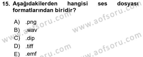 Bilgisayar Destekli Temel Tasarım Dersi 2015 - 2016 Yılı (Final) Dönem Sonu Sınav Soruları 15. Soru