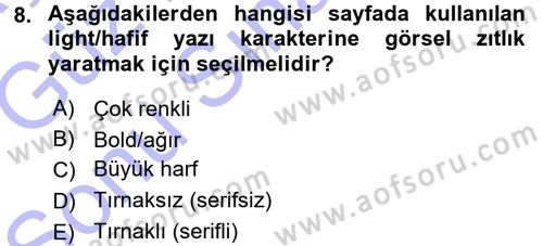 Bilgisayar Destekli Temel Tasarım Dersi 2015 - 2016 Yılı (Final) Dönem Sonu Sınav Soruları 8. Soru