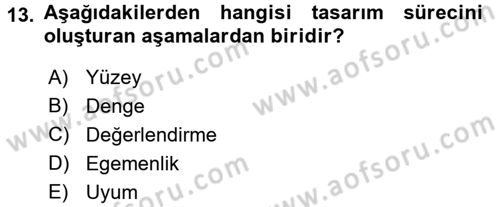 Bilgisayar Destekli Temel Tasarım Dersi 2016 - 2017 Yılı (Vize) Ara Sınav Soruları 13. Soru