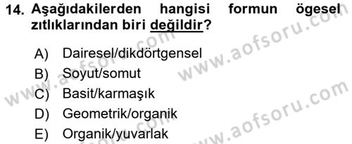 Bilgisayar Destekli Temel Tasarım Dersi 2016 - 2017 Yılı (Vize) Ara Sınav Soruları 14. Soru