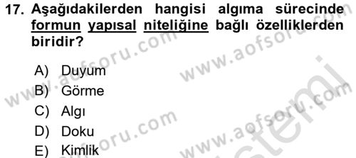 Bilgisayar Destekli Temel Tasarım Dersi 2016 - 2017 Yılı (Vize) Ara Sınav Soruları 17. Soru