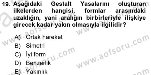 Bilgisayar Destekli Temel Tasarım Dersi 2016 - 2017 Yılı (Vize) Ara Sınav Soruları 19. Soru
