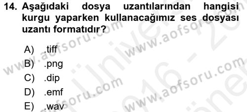 Bilgisayar Destekli Temel Tasarım Dersi 2016 - 2017 Yılı (Final) Dönem Sonu Sınav Soruları 14. Soru