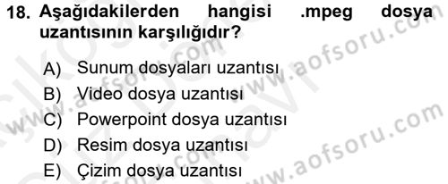 Bilgisayar Destekli Temel Tasarım Dersi 2016 - 2017 Yılı (Final) Dönem Sonu Sınavı 18. Soru