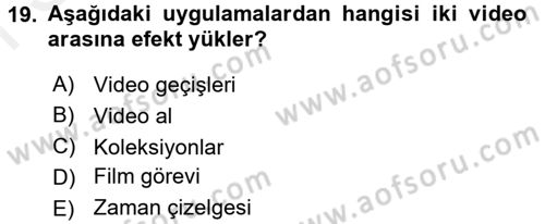 Bilgisayar Destekli Temel Tasarım Dersi 2016 - 2017 Yılı (Final) Dönem Sonu Sınav Soruları 19. Soru