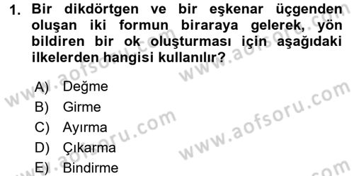 Bilgisayar Destekli Temel Tasarım Dersi 2017 - 2018 Yılı (Vize) Ara Sınav Soruları 1. Soru