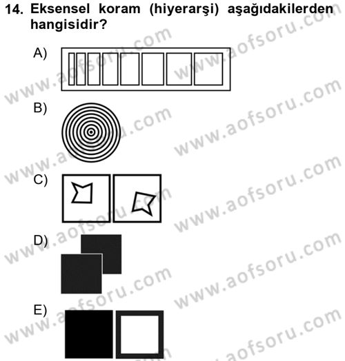 Bilgisayar Destekli Temel Tasarım Dersi Ara Sınavı Deneme Sınav Soruları 14. Soru