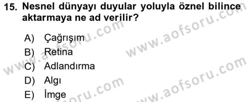 Bilgisayar Destekli Temel Tasarım Dersi Ara Sınavı Deneme Sınav Soruları 15. Soru