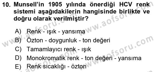 Bilgisayar Destekli Temel Tasarım Dersi 2017 - 2018 Yılı (Final) Dönem Sonu Sınav Soruları 10. Soru