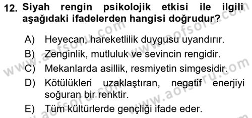 Bilgisayar Destekli Temel Tasarım Dersi 2017 - 2018 Yılı (Final) Dönem Sonu Sınav Soruları 12. Soru
