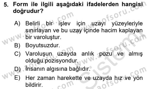 Bilgisayar Destekli Temel Tasarım Dersi 2019 - 2020 Yılı (Vize) Ara Sınav Soruları 5. Soru
