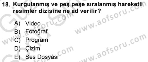 Bilgisayar Destekli Temel Tasarım Dersi 2019 - 2020 Yılı (Final) Dönem Sonu Sınav Soruları 18. Soru