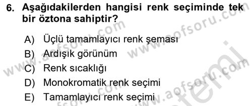 Bilgisayar Destekli Temel Tasarım Dersi 2019 - 2020 Yılı (Final) Dönem Sonu Sınav Soruları 6. Soru