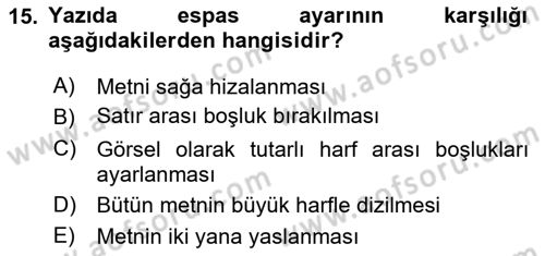 Bilgisayar Destekli Temel Tasarım Dersi 2020 - 2021 Yılı Yaz Okulu Sınav Soruları 15. Soru