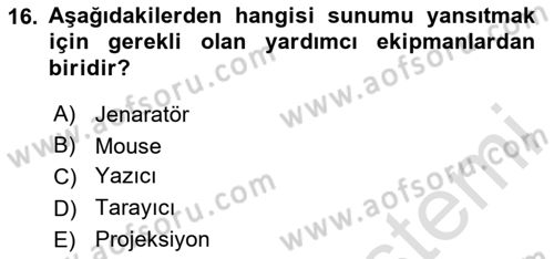 Bilgisayar Destekli Temel Tasarım Dersi 2020 - 2021 Yılı Yaz Okulu Sınav Soruları 16. Soru