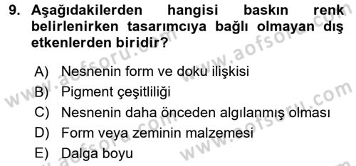 Bilgisayar Destekli Temel Tasarım Dersi 2020 - 2021 Yılı Yaz Okulu Sınav Soruları 9. Soru