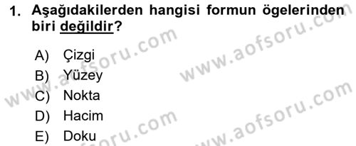 Bilgisayar Destekli Temel Tasarım Dersi 2021 - 2022 Yılı (Vize) Ara Sınav Soruları 1. Soru