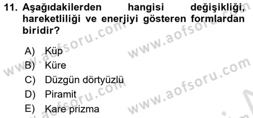 Bilgisayar Destekli Temel Tasarım Dersi 2021 - 2022 Yılı (Vize) Ara Sınav Soruları 11. Soru