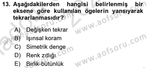 Bilgisayar Destekli Temel Tasarım Dersi 2021 - 2022 Yılı (Vize) Ara Sınav Soruları 13. Soru