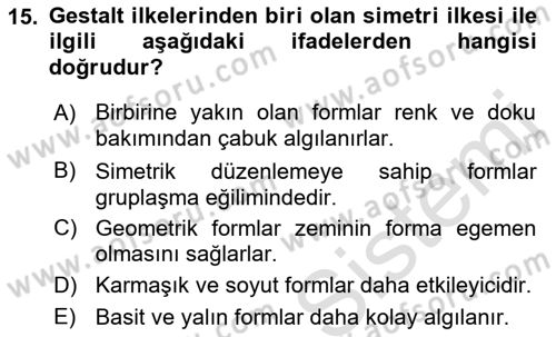 Bilgisayar Destekli Temel Tasarım Dersi 2021 - 2022 Yılı (Vize) Ara Sınav Soruları 15. Soru
