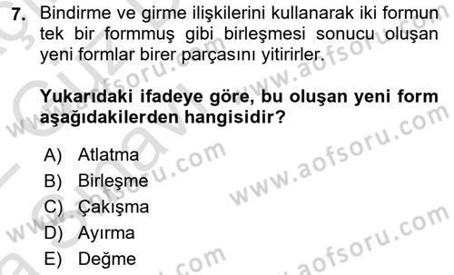 Bilgisayar Destekli Temel Tasarım Dersi 2021 - 2022 Yılı (Vize) Ara Sınav Soruları 7. Soru