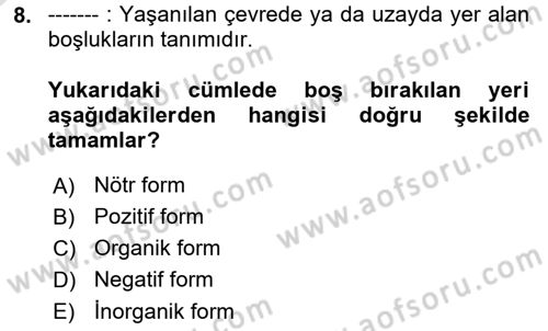 Bilgisayar Destekli Temel Tasarım Dersi 2021 - 2022 Yılı (Vize) Ara Sınav Soruları 8. Soru