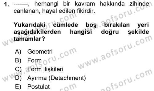 Bilgisayar Destekli Temel Tasarım Dersi 2021 - 2022 Yılı (Final) Dönem Sonu Sınav Soruları 1. Soru