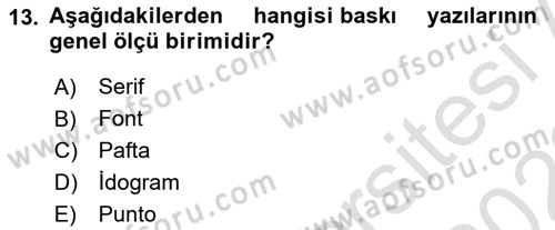 Bilgisayar Destekli Temel Tasarım Dersi 2021 - 2022 Yılı (Final) Dönem Sonu Sınav Soruları 13. Soru