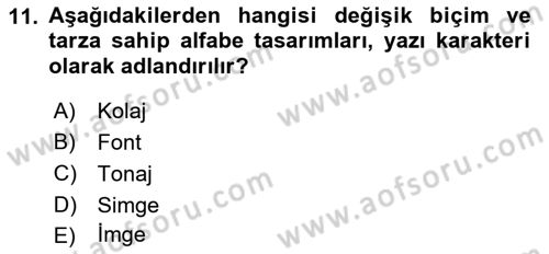 Bilgisayar Destekli Temel Tasarım Dersi 2021 - 2022 Yılı Yaz Okulu Sınav Soruları 11. Soru