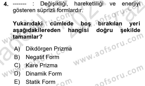 Bilgisayar Destekli Temel Tasarım Dersi 2021 - 2022 Yılı Yaz Okulu Sınav Soruları 4. Soru
